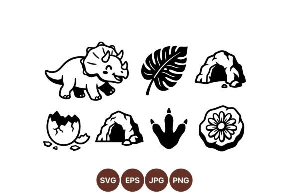 Download Cute Dino Jungle Clipart Set - Premium Bundle