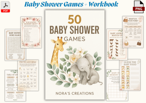 Download 🌸 48 Baby Shower Games Bundle - Game Collection