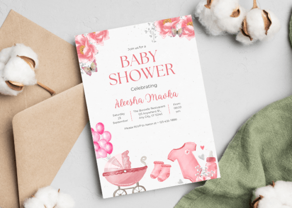 Download Editable Baby Shower Invitation Template - Baby shower Collection