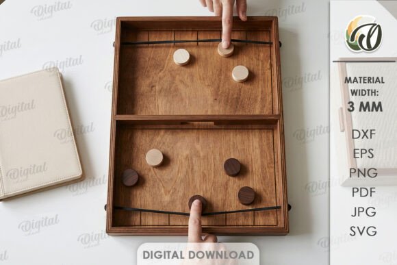 Download 3D Sling Puck Board Game Laser Cut - Premium Bundle