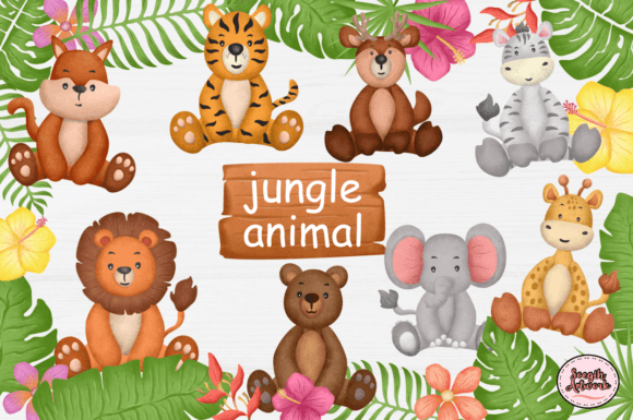 Download Watercolor Animal Jungle Clipart - Jungle clipart Collection